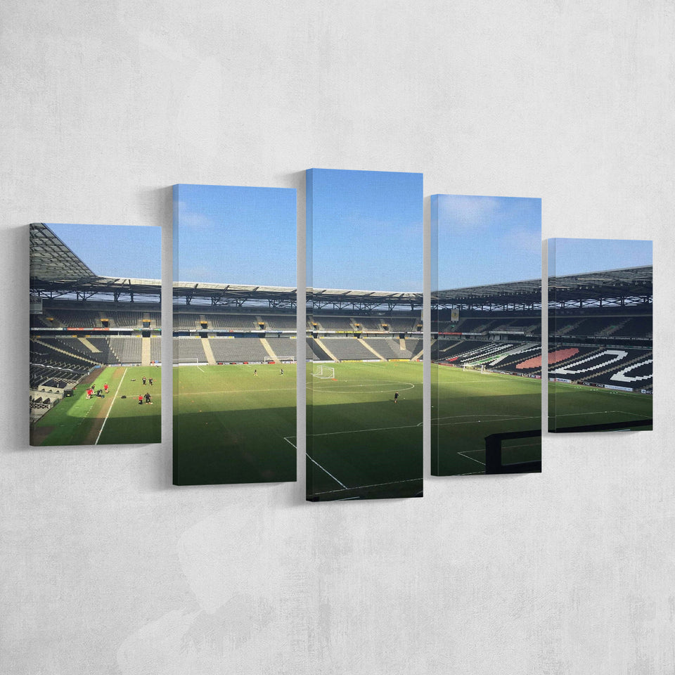 Milton Keynes Dons Stadium Canvas Prints Stadium MK Wall Art,Multi Panels,Sport Stadium Art Prints, Fan Gift