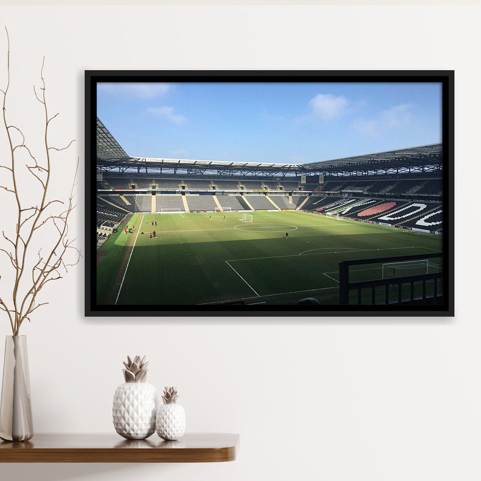 Milton Keynes Dons Stadium Framed Canvas Prints Stadium MK Wall Art,Sport Stadium Art Prints, Fan Gift