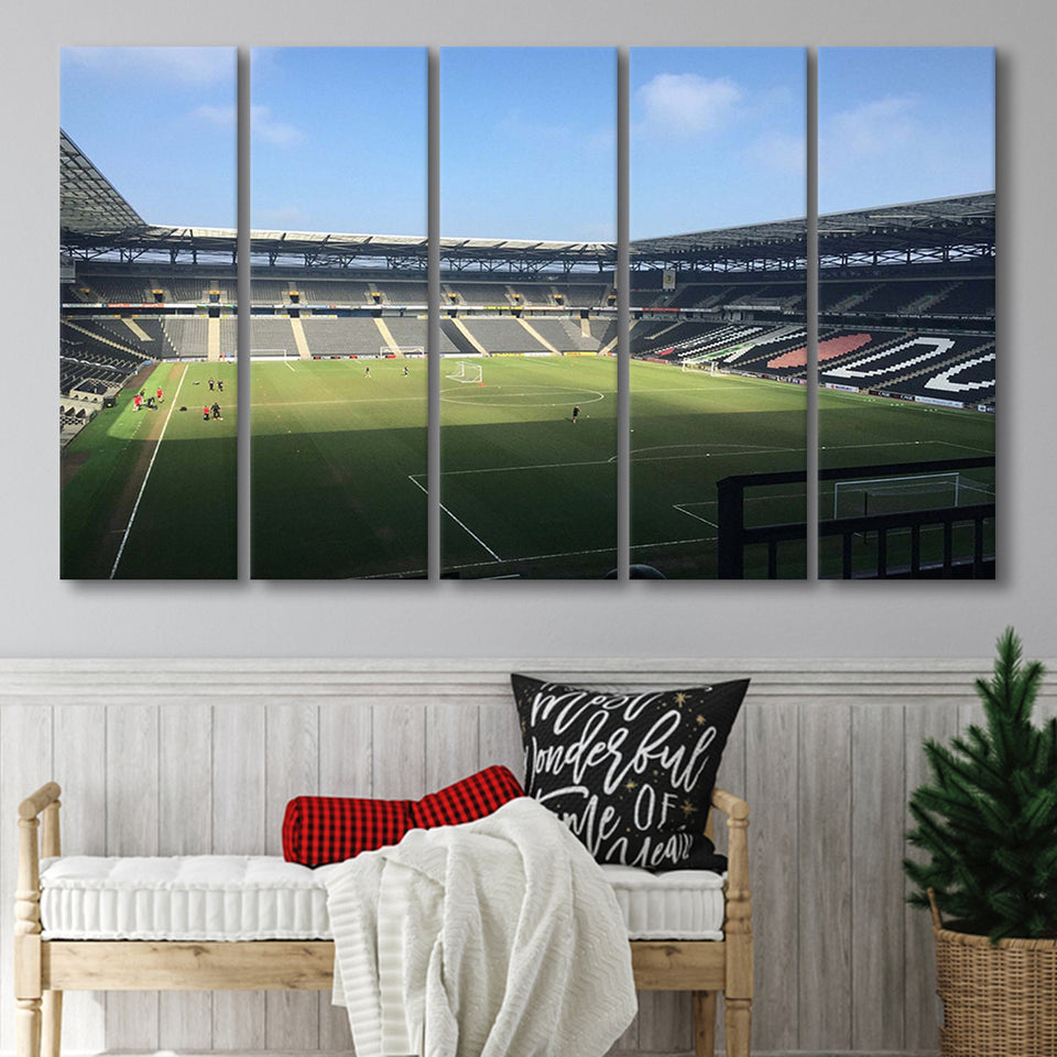 Milton Keynes Dons Stadium Canvas Prints Stadium MK Wall Art,Multi Panels B,Sport Stadium Art Prints, Fan Gift