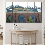 Milwaukee Brewers Stadium Miller Park Stadium Canvas Prints American,Multi Panels B,Sport Stadium Art Prints, Fan Gift