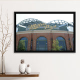 Milwaukee Brewers Stadium Miller Park Stadium Framed Canvas Prints American,Sport Stadium Art Prints, Fan Gift