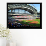 Milwaukee Brewers Stadium Wall Art Miller Park Stadium Framed Canvas Prints American,Sport Stadium Art Prints, Fan Gift