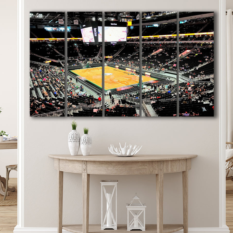 Milwaukee Bucks Stadium Canvas Prints Fiserv Forum Wall Art NBA,Multi Panels B,Sport Stadium Art Prints, Fan Gift