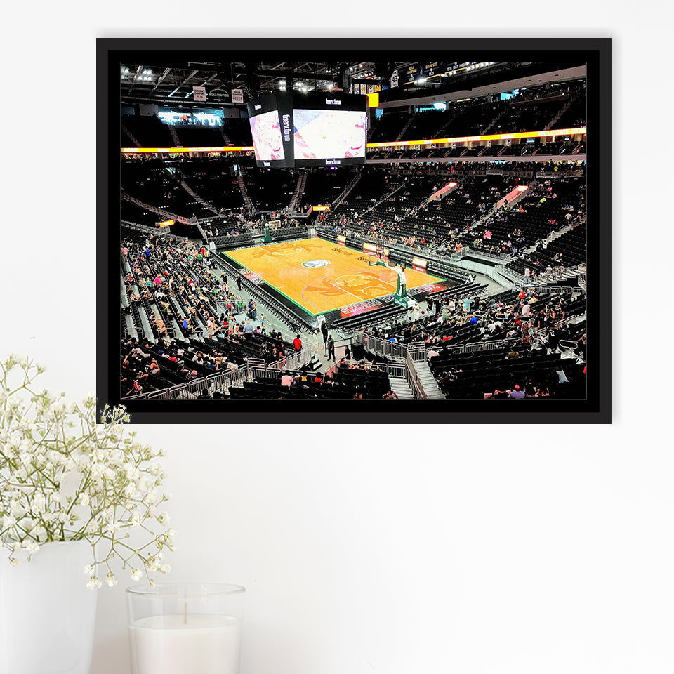 Milwaukee Bucks Stadium Framed Canvas Prints Fiserv Forum Wall Art NBA,Sport Stadium Art Prints, Fan Gift
