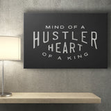 Mind Of A Hustler Heart Canvas Prints Wall Art - Painting Canvas,Office Business Motivation Art, Wall Decor