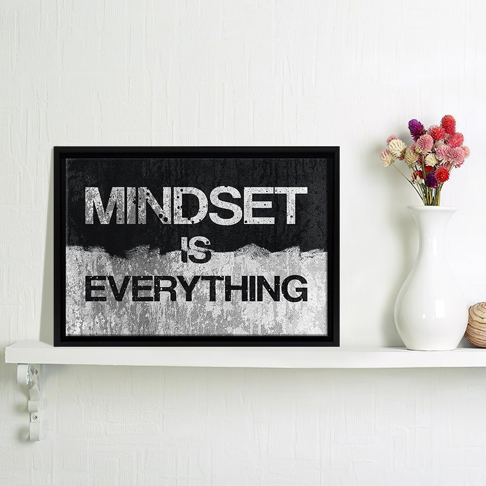 Mindset Is Everything V3 Framed Canvas Wall Art - Canvas Prints, Painting Canvas, Prints for Sale