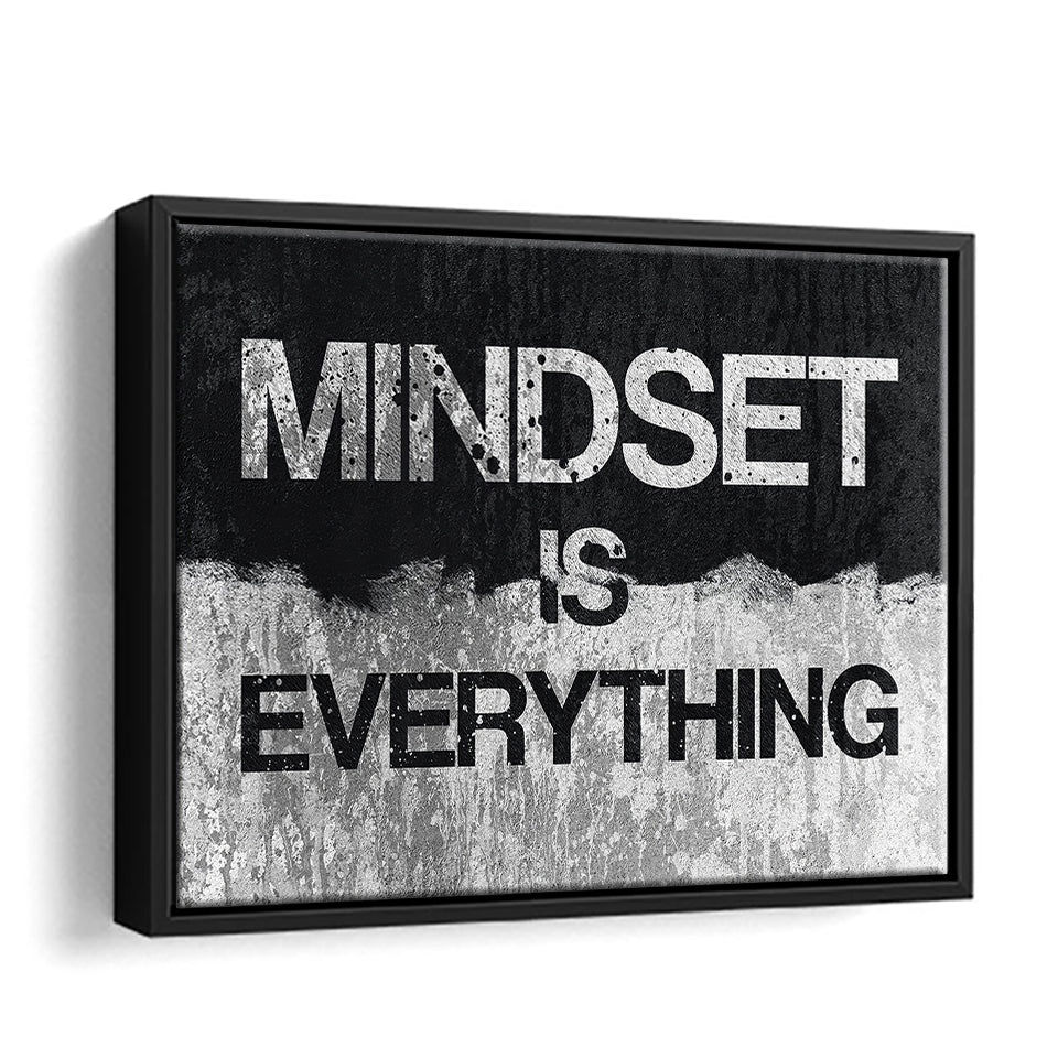 Mindset Is Everything V3 Framed Canvas Wall Art - Canvas Prints, Painting Canvas, Prints for Sale