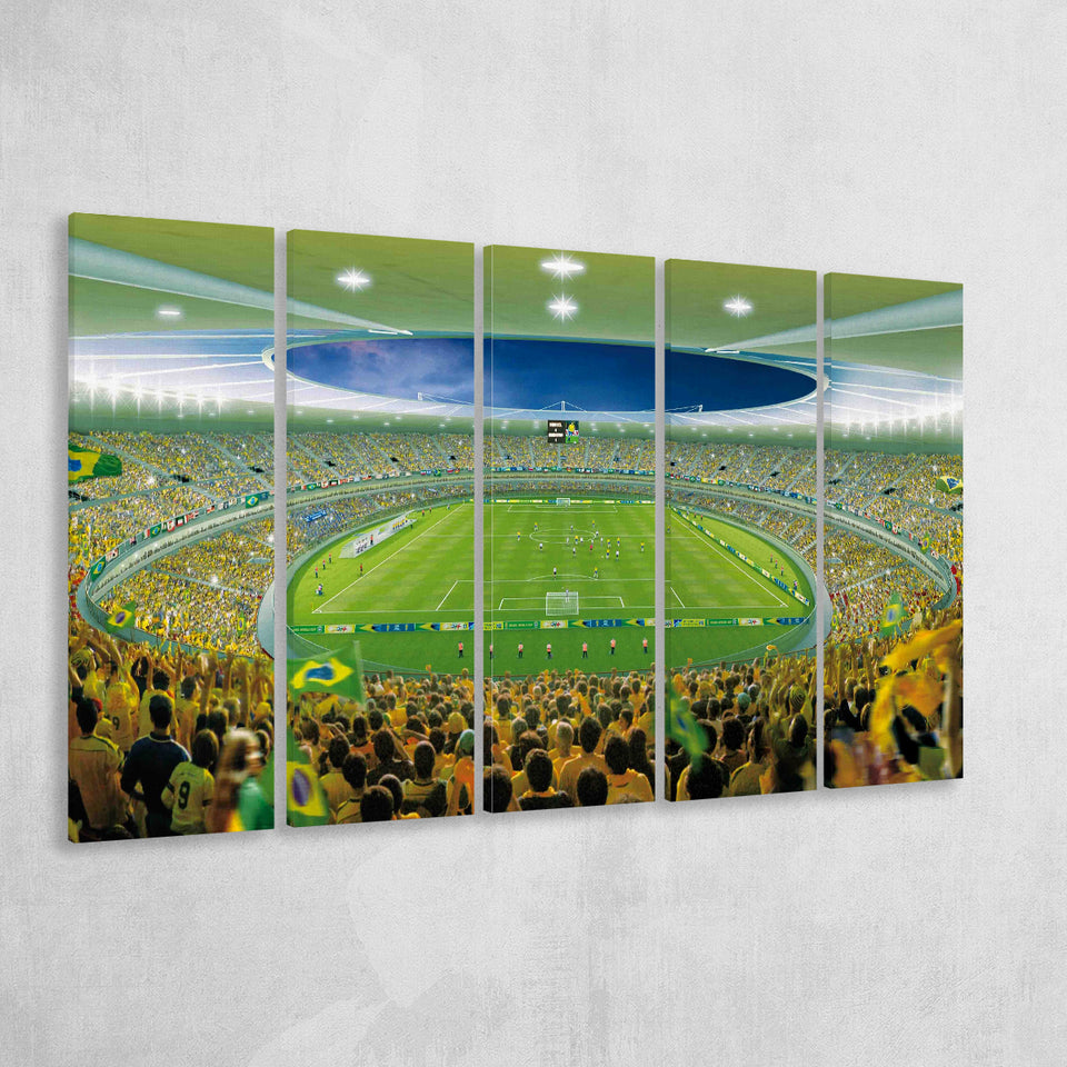 Mineirão Estadio Mineirão, Stadium Canvas, Sport Art, Gift for him, Multi Panels B, Canvas Prints Wall Art Decor