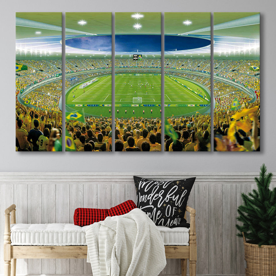 Mineirão Estadio Mineirão, Stadium Canvas, Sport Art, Gift for him, Multi Panels B, Canvas Prints Wall Art Decor
