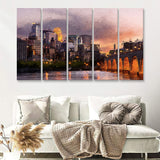 Minneapolis 5 Piece B Canvas Prints Wall Art Decor - Painting Canvas, Multi Panels