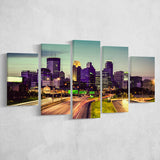Minneapolis, Minneapolis Skyline Multi Panels,Canvas Prints Wall Art Home Decor