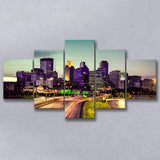 Minneapolis, Minneapolis Skyline Multi Panels,Canvas Prints Wall Art Home Decor