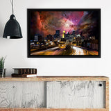 Minneapolis Minnesota Orion Nebula Skyline 1 Framed Canvas Wall Art - Framed Prints, Prints for Sale, Canvas Painting