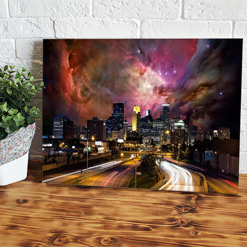 Minneapolis Minnesota Orion Nebula Skyline Canvas Wall Art - Canvas Prints, Prints for Sale, Canvas Painting, Canvas On Sale