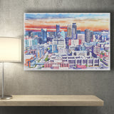 Minneapolis Watercolor Minneapolis Minnesota, Sport Art Prints Fan Gift, Canvas Prints Wall Art Decor