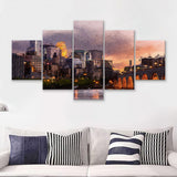 Minneapolis 5 Piece Canvas Prints Wall Art Decor - Painting Canvas, Multi Panels
