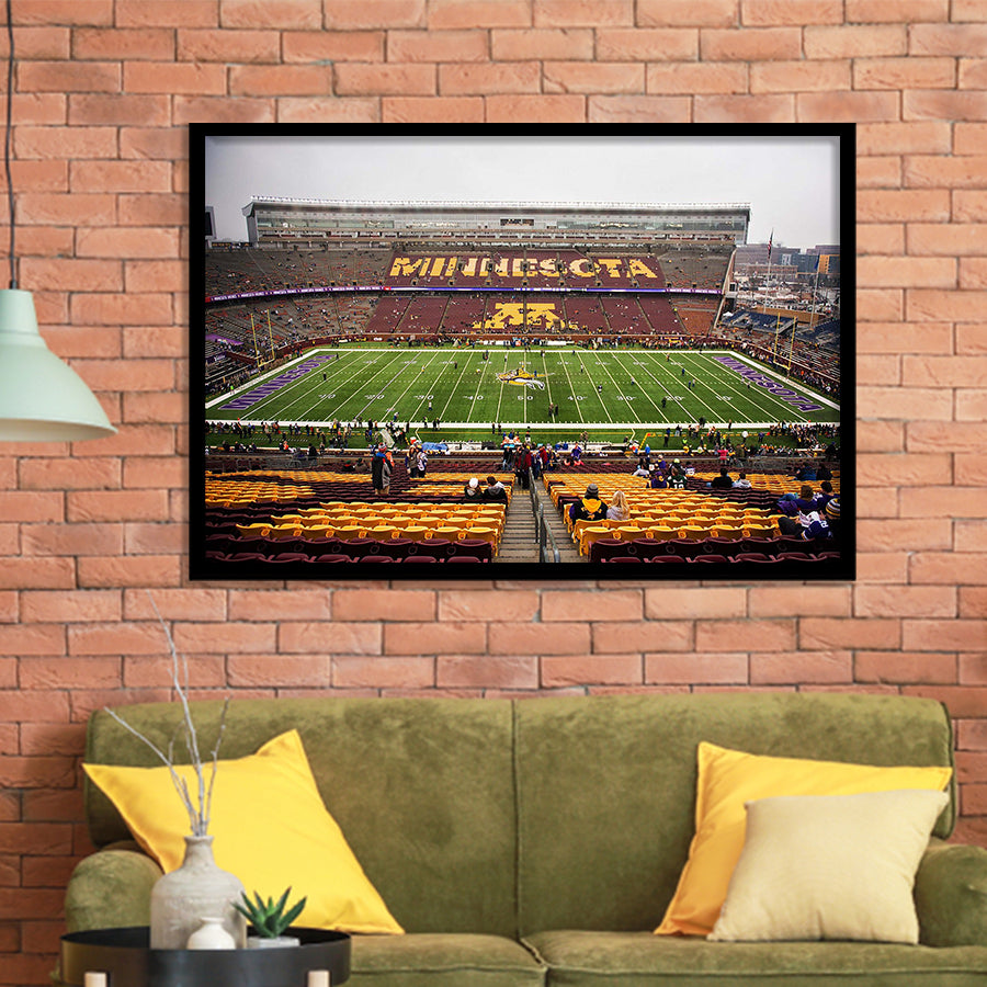 Minnesota Golden Gophers Stadium Art Prints Huntington Bank Stadium Wall,Sport Stadium Art Prints, Fan Gift, Wall Decor
