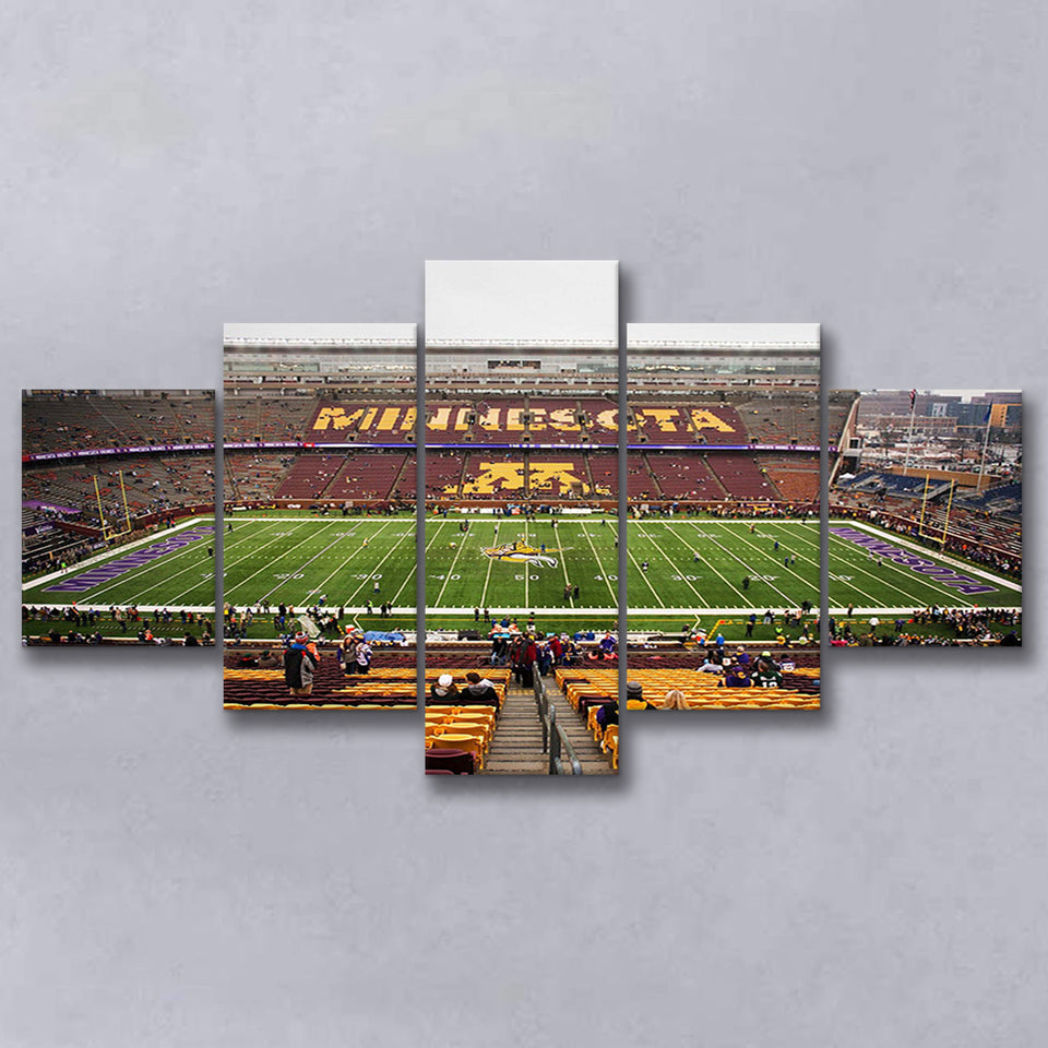Minnesota Golden Gophers Stadium Canvas Prints Huntington Bank Stadium Wall,Multi Panels,Sport Stadium Art Prints, Fan Gift