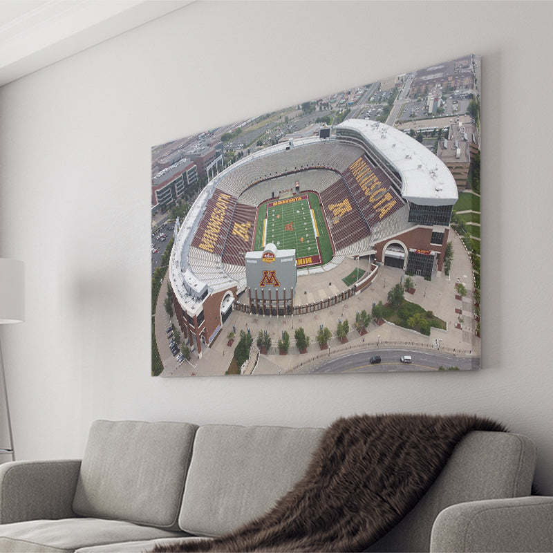 Minnesota Golden Gophers Stadium Canvas Prints Stadium Huntington Bank Stadium Wall,Sport Stadium Art Prints, Fan Gift, Wall Decor
