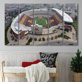 Minnesota Golden Gophers Stadium Canvas Prints Stadium Huntington Bank Stadium Wall,Multi Panels B,Sport Stadium Art Prints, Fan Gift