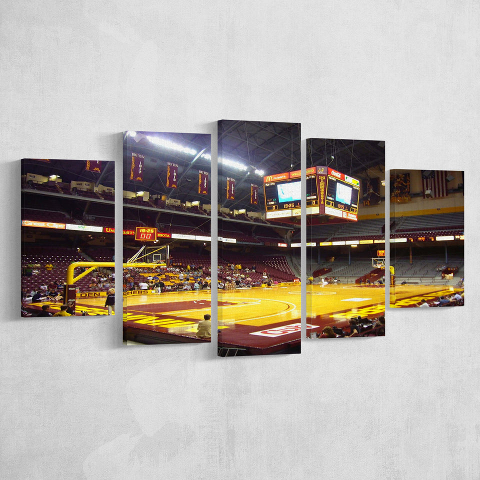 Minnesota Golden Gophers Wall Art Williams Arena Stadium Canvas Prints,Multi Panels,Sport Stadium Art Prints, Fan Gift
