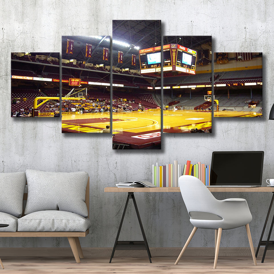 Minnesota Golden Gophers Wall Art Williams Arena Stadium Canvas Prints,Multi Panels,Sport Stadium Art Prints, Fan Gift