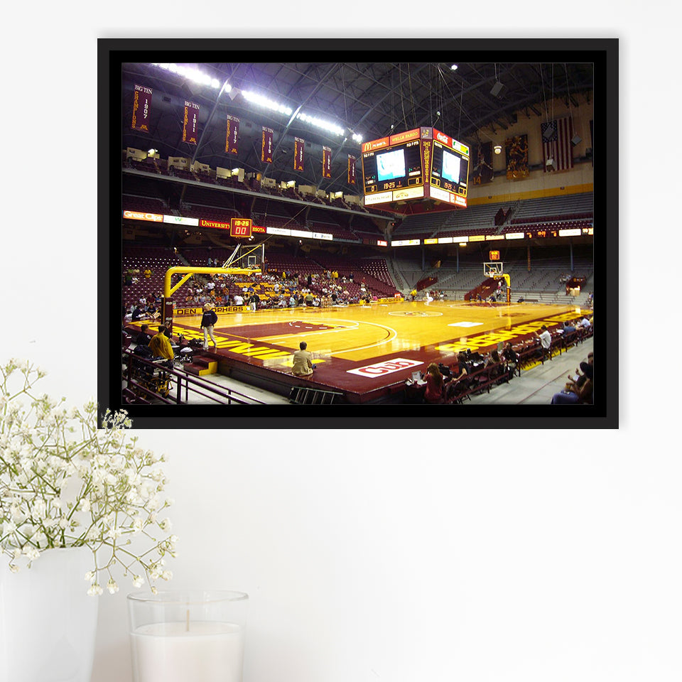 Minnesota Golden Gophers Wall Art Williams Arena Stadium Framed Canvas Prints,Sport Stadium Art Prints, Fan Gift