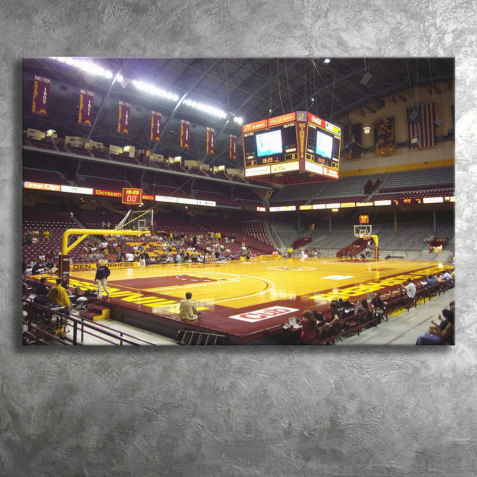 Minnesota Golden Gophers Wall Art Williams Arena Stadium Canvas Prints,Sport Stadium Art Prints, Fan Gift, Wall Decor