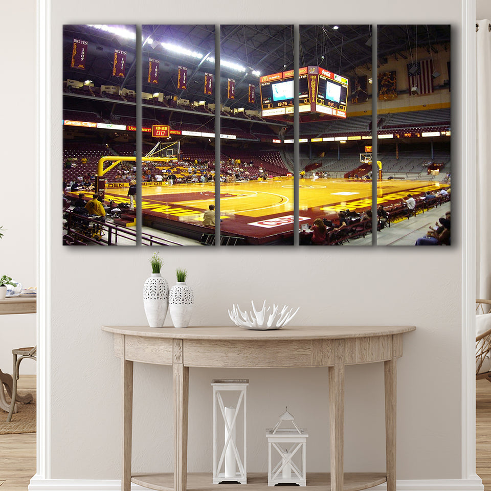 Minnesota Golden Gophers Wall Art Williams Arena Stadium Canvas Prints,Multi Panels B,Sport Stadium Art Prints, Fan Gift