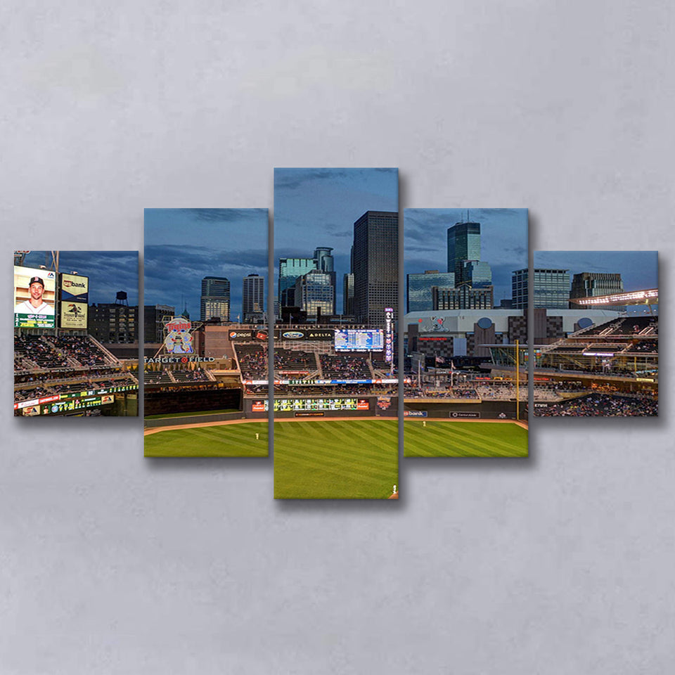 Minnesota Twins Wall Art Target Field Stadium Canvas Prints MLB,Multi Panels,Sport Stadium Art Prints, Fan Gift