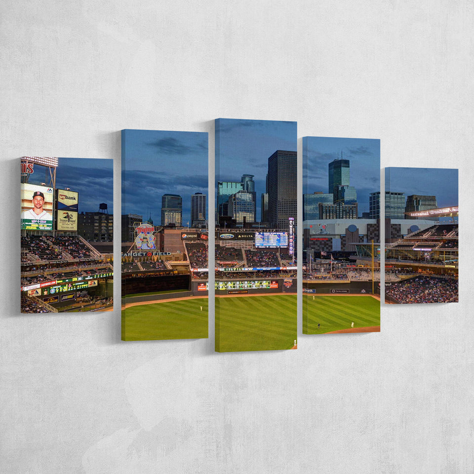 Minnesota Twins Wall Art Target Field Stadium Canvas Prints MLB,Multi Panels,Sport Stadium Art Prints, Fan Gift