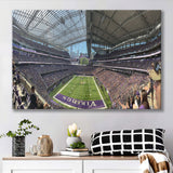 Minnesota Vikings Stadium Canvas Prints US Bank Stadium Wall Art,Sport Stadium Art Prints, Fan Gift, Wall Decor