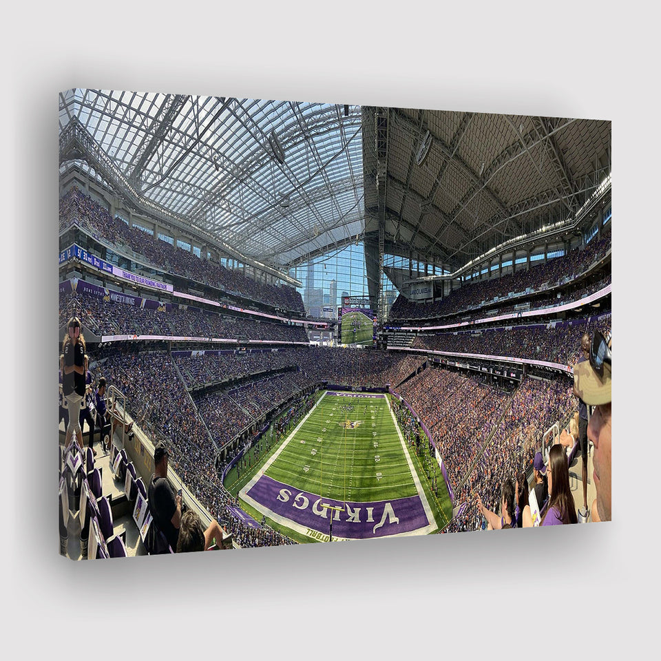 Minnesota Vikings Stadium Canvas Prints US Bank Stadium Wall Art,Sport Stadium Art Prints, Fan Gift, Wall Decor