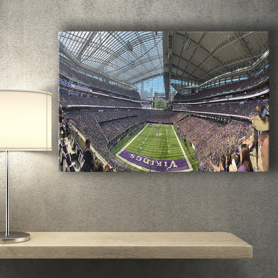 Minnesota Vikings Stadium Canvas Prints US Bank Stadium Wall Art,Sport Stadium Art Prints, Fan Gift, Wall Decor