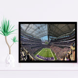 Minnesota Vikings Stadium Art Prints US Bank Stadium Wall Art,Sport Stadium Art Prints, Fan Gift, Wall Decor
