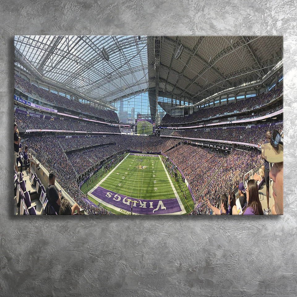 Minnesota Vikings Stadium Canvas Prints US Bank Stadium Wall Art,Sport Stadium Art Prints, Fan Gift, Wall Decor