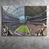 Minnesota Vikings Stadium Canvas Prints US Bank Stadium Wall Art,Sport Stadium Art Prints, Fan Gift, Wall Decor