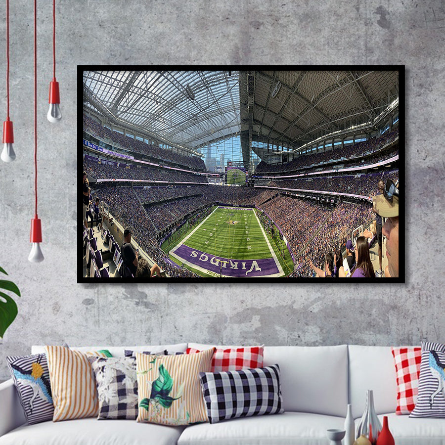 Minnesota Vikings Stadium Art Prints US Bank Stadium Wall Art,Sport St –  UnixCanvas