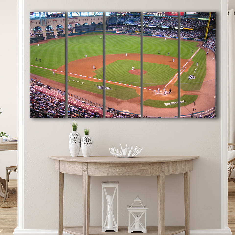 Minute Maid Park Hill, Stadium Canvas, Sport Art, Gift for him, Multi Panels B, Canvas Prints Wall Art Decor