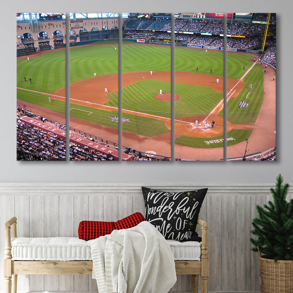 Minute Maid Park Hill, Stadium Canvas, Sport Art, Gift for him, Multi Panels B, Canvas Prints Wall Art Decor