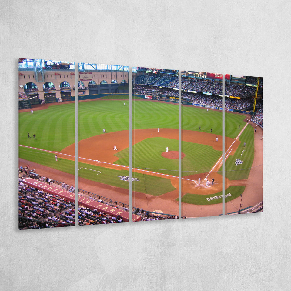 Minute Maid Park Hill, Stadium Canvas, Sport Art, Gift for him, Multi Panels B, Canvas Prints Wall Art Decor