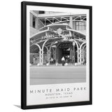 Minute Maid Park Houston Astros Baseball Lovers Black And White Art Framed Art Prints Wall Art Decor, Framed Picture