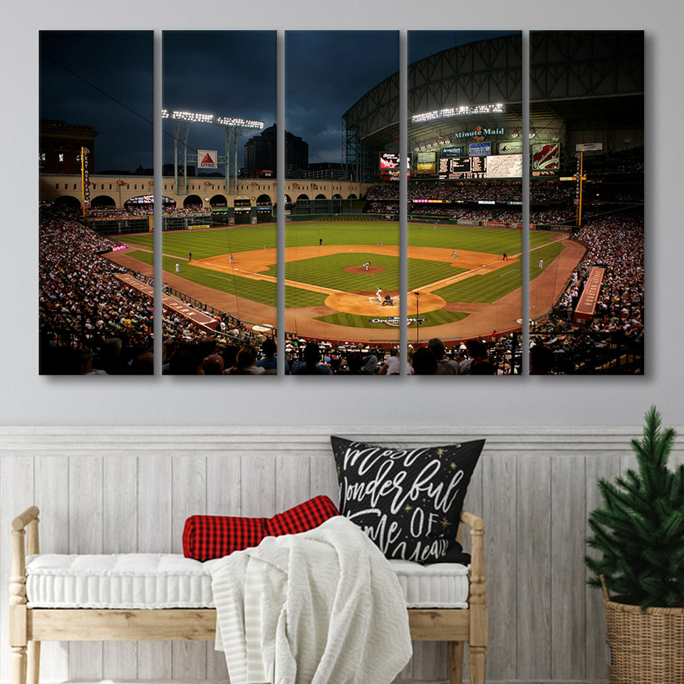 Minute Maid Park Stadium, Stadium Canvas, Sport Art, Gift for him, Multi Panels B, Canvas Prints Wall Art Decor