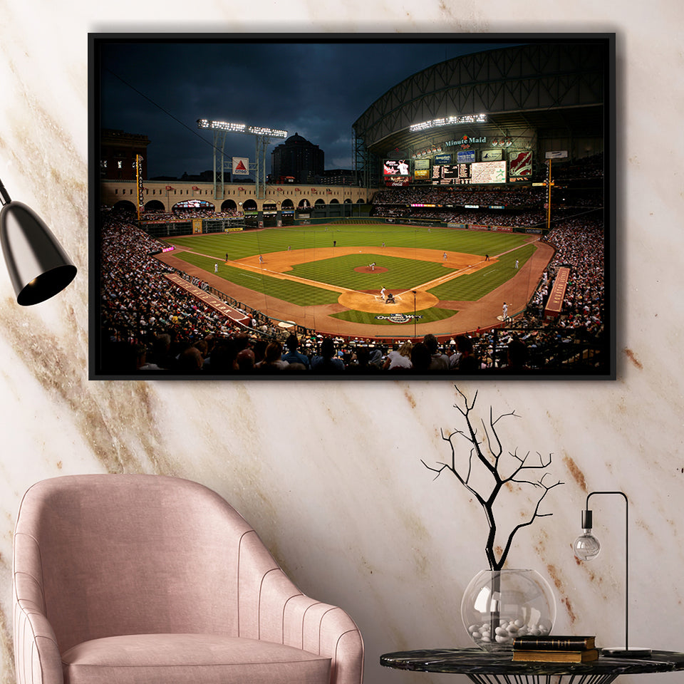 Minute Maid Park Stadium, Stadium Canvas, Sport Art, Gift for him, Framed Canvas Prints Wall Art Decor, Framed Picture