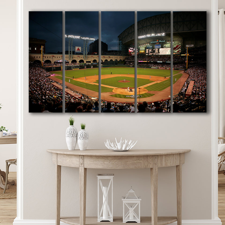 Minute Maid Park Stadium, Stadium Canvas, Sport Art, Gift for him, Multi Panels B, Canvas Prints Wall Art Decor