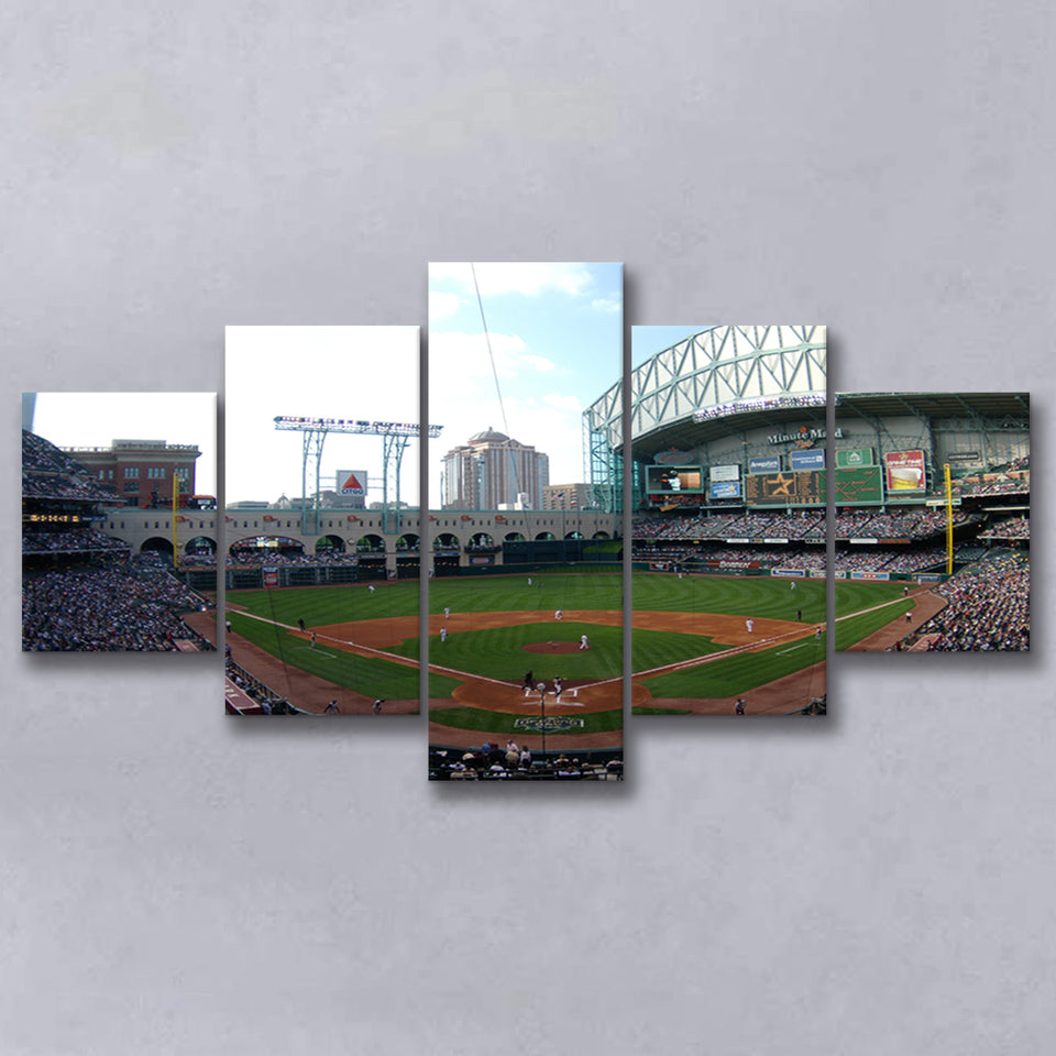 Minute Maid Park in Houston, Stadium Canvas, Sport Art, Large Canvas, Multi Panels, Canvas Prints Wall Art Decor