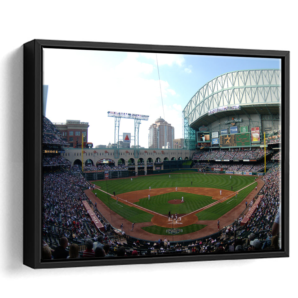 Minute Maid Park in Houston, Stadium Canvas, Sport Art, Gift for him, Framed Canvas Prints Wall Art Decor, Framed Picture