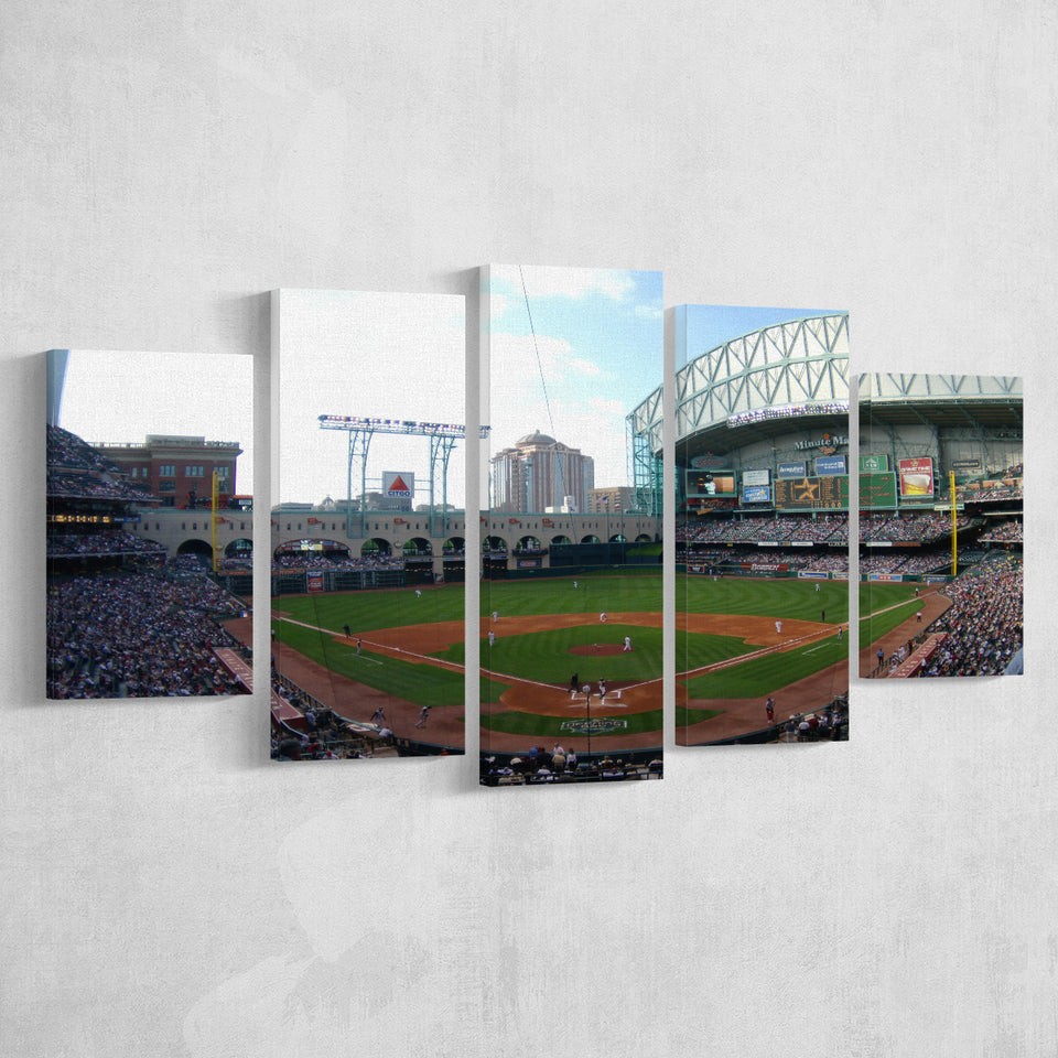Minute Maid Park in Houston, Stadium Canvas, Sport Art, Large Canvas, Multi Panels, Canvas Prints Wall Art Decor