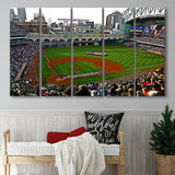 Minute Maid Park in Texas, Stadium Canvas, Sport Art, Gift for him, Multi Panels B, Canvas Prints Wall Art Decor