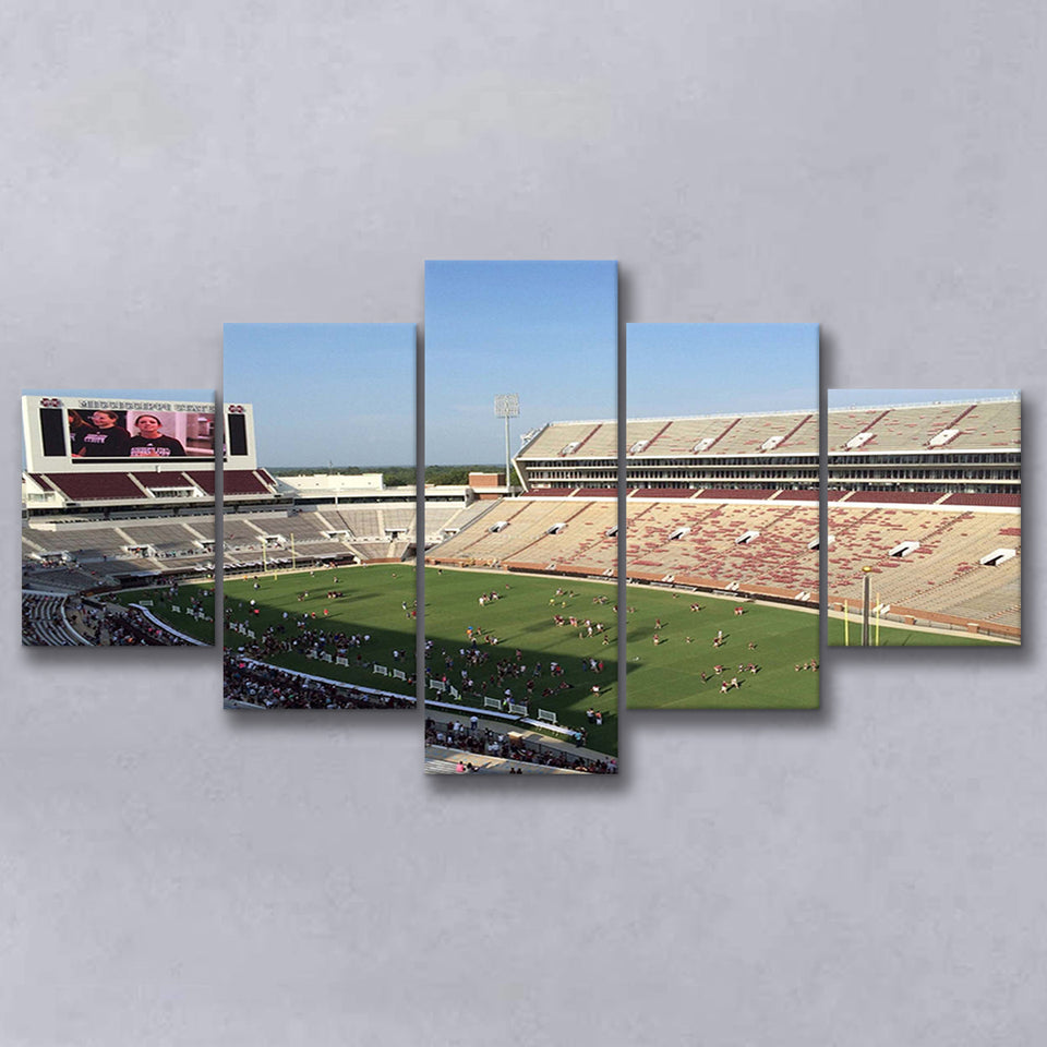 Mississippi State Bulldogs Stadium Canvas Prints Devis Wade Stadium Wall,Multi Panels,Sport Stadium Art Prints, Fan Gift